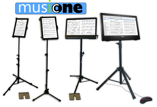 The MusicOne range of digital music stands